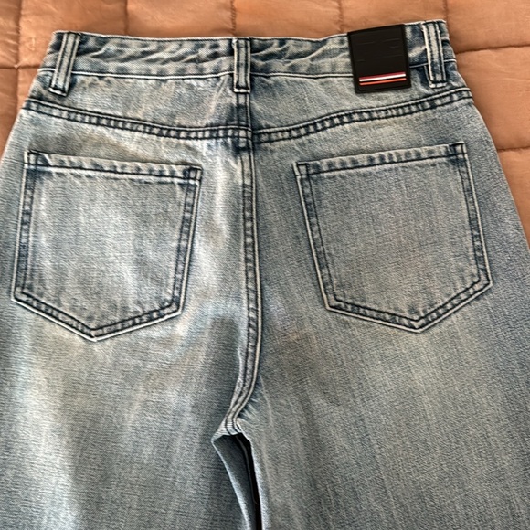 P.E Nation Denim Wide Leg High Waist Jeans 28 NWOT - Picture 4 of 7